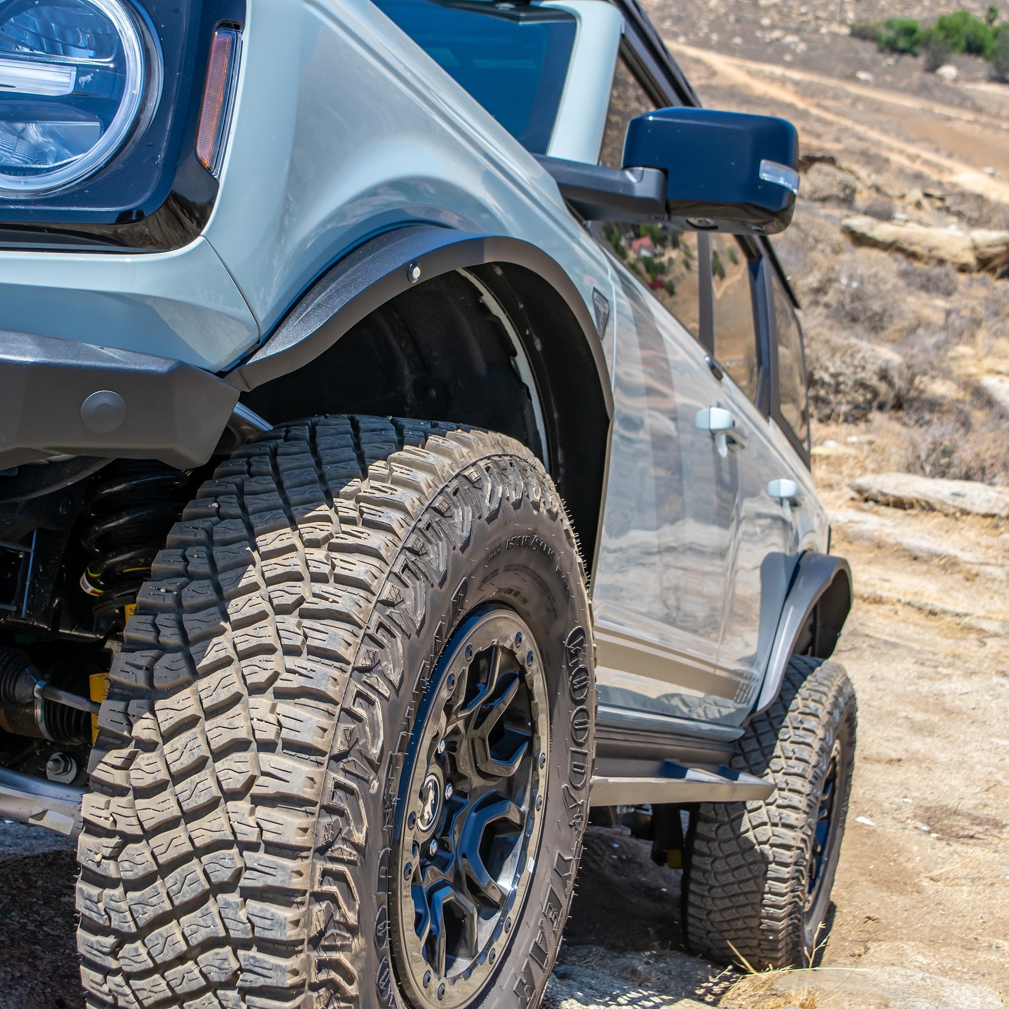 2021+ Ford Bronco Steel Fender Flares Kit w/ Marker Lights - Turn Offroad