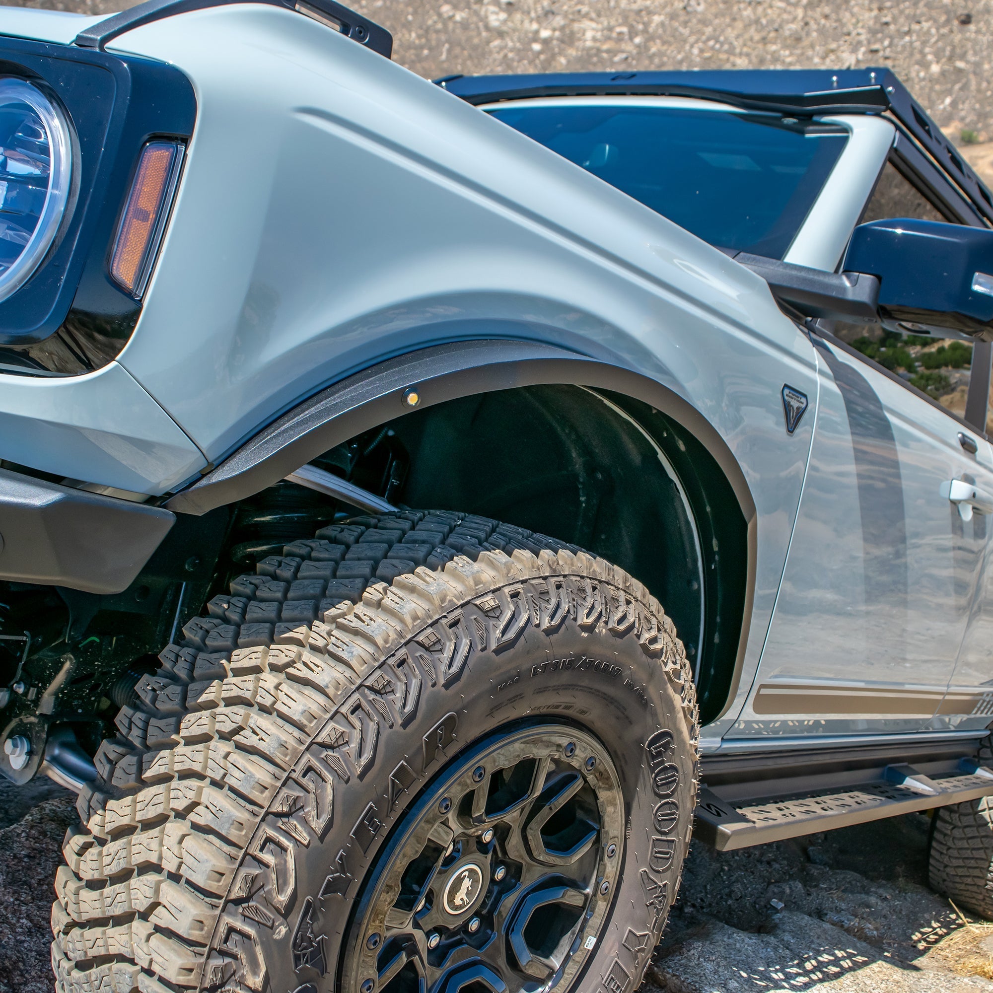 2021+ Ford Bronco Steel Fender Flares Kit w/ Marker Lights - Turn Offroad