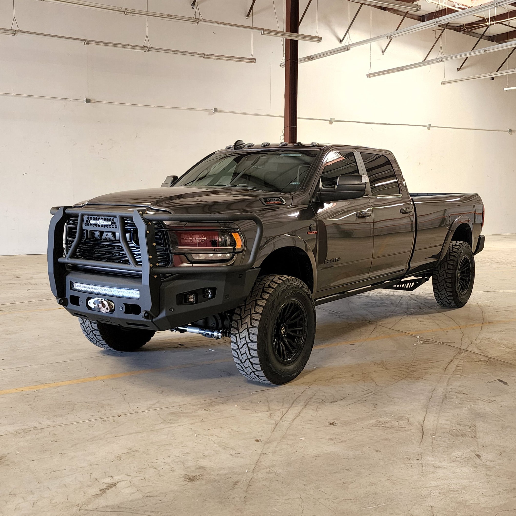 2019-2022 RAM 2500/3500 ATTITUDE FRONT WINCH Bumper Grill Guard Chassis Unlimited Inc.