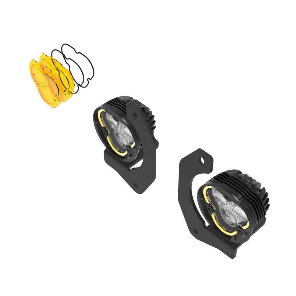 FLEX ERA® 3 Dual Mode SAE Fog LED Light Pods - 2-Light Master Kit - Jeep JK/JL/JT Steel Bumpers - # 97149