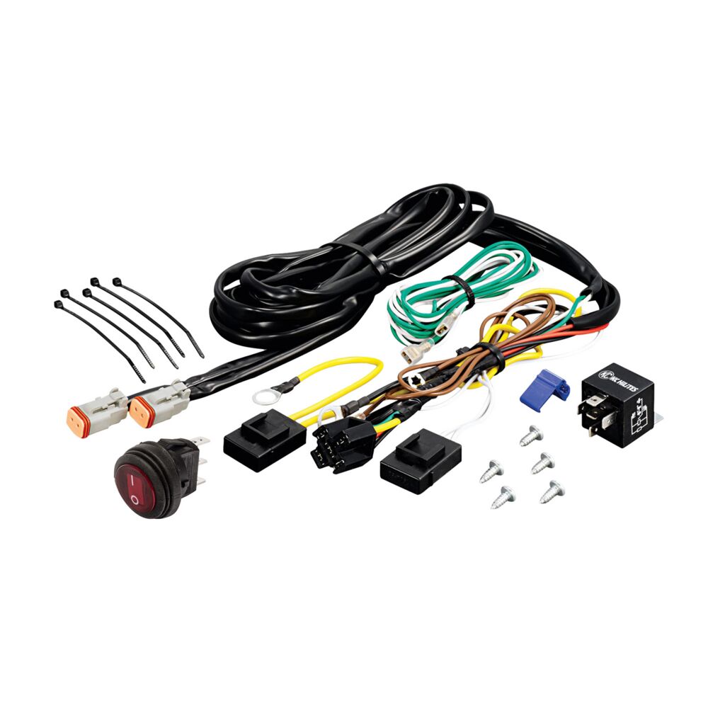 Wiring Harness - with 40 Amp Relay and LED Rocker Switch - 2-Pin Deutsch Connectors - # 6315