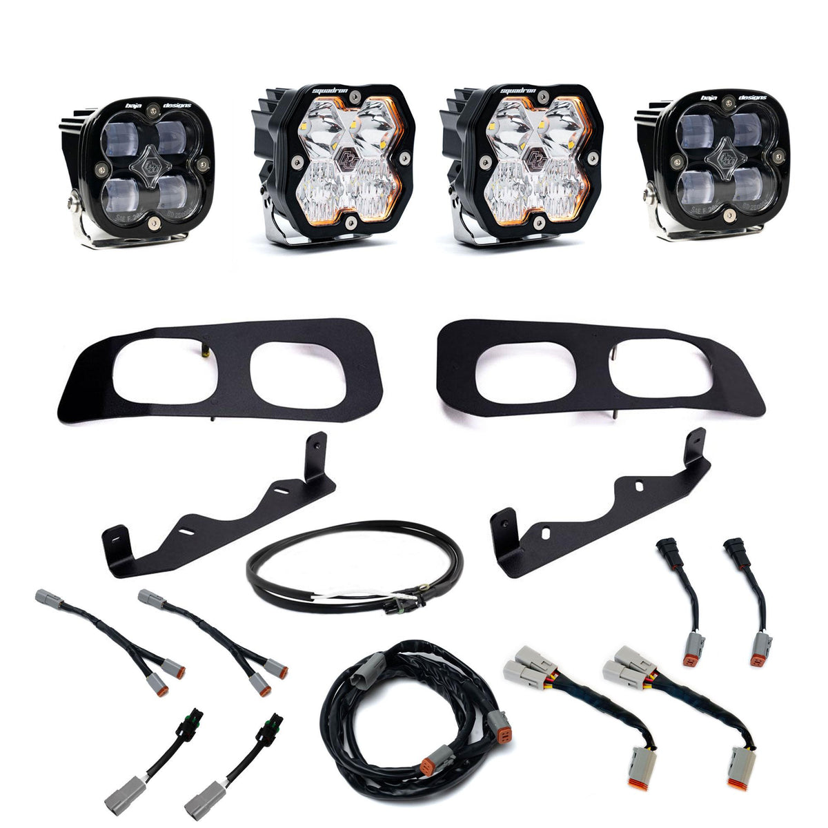 Squadron 2.0 Sport/Squadron Sae Dual Fog Pocket Light Kit Ford 2023-26 F-250/350 Super Duty Clear Upfitter Baja Designs