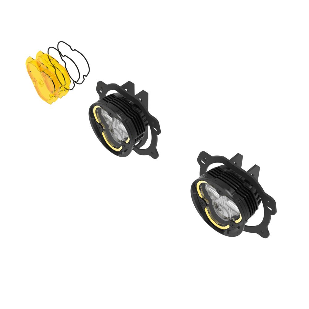 FLEX ERA® 3 Dual Mode SAE Fog LED Light Pods - 2-Light Master Kit - Jeep JK/JL/JT Plastic Bumpers - # 97146
