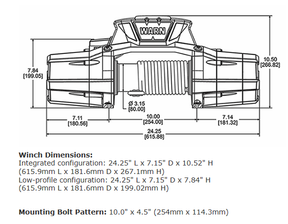 WARN ZEON 10-S PLATINUM WINCH - 92815 image 2