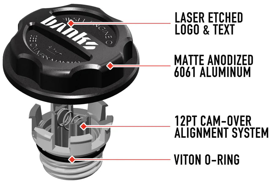 Banks Engine Cover with Revolver Billet Oil Cap