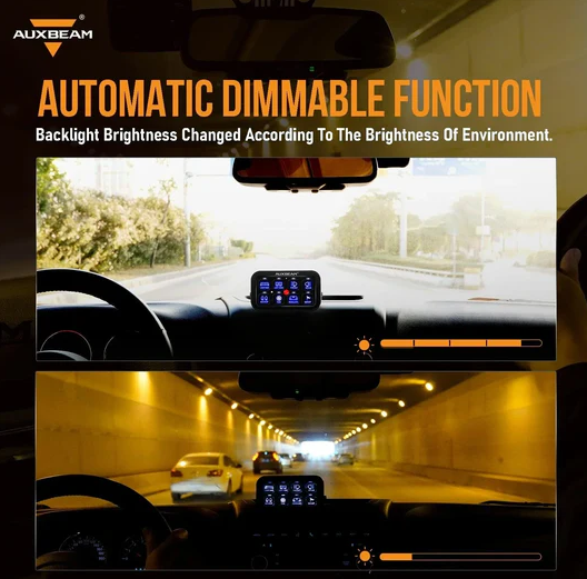 AUXBEAM Single Series 6/8 Gang LED Switch Panel, Off Road Light Controller