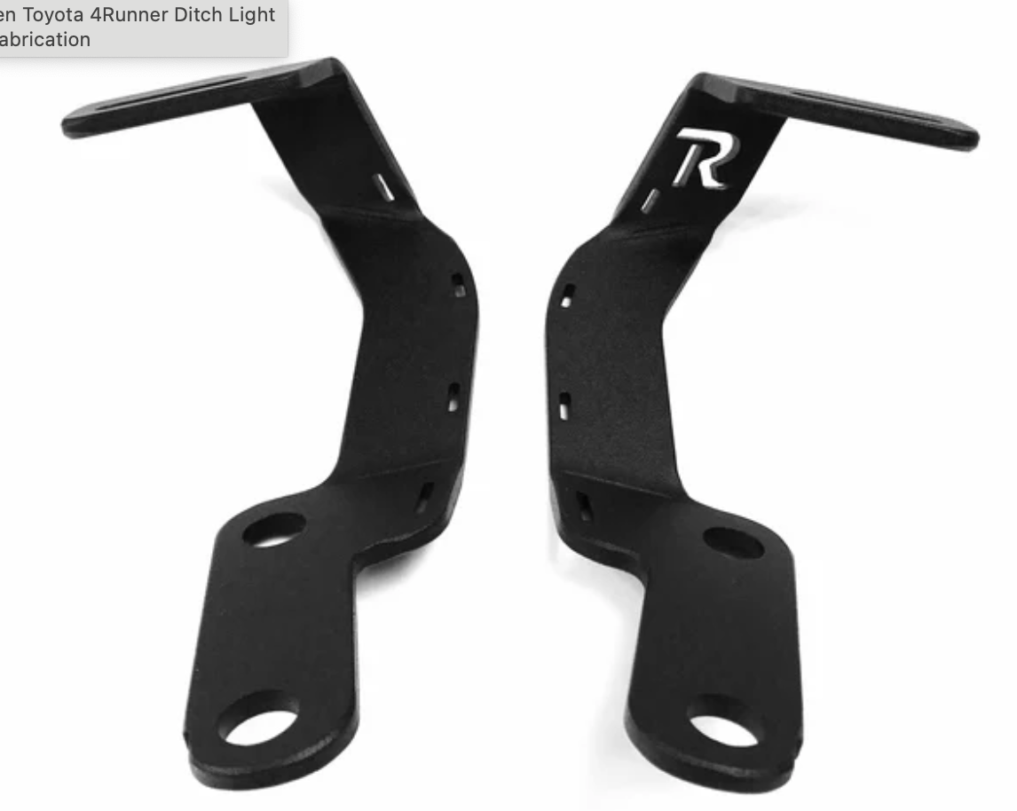 Rago Fabrication 2010-2024 5th Gen Toyota 4Runner Ditch Light Brackets
