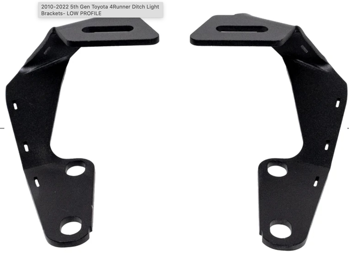 Rago Fabrication 2010-2024 5th Gen Toyota 4Runner Low Profile Ditch Light Brackets R1000T4RUDIT-LP