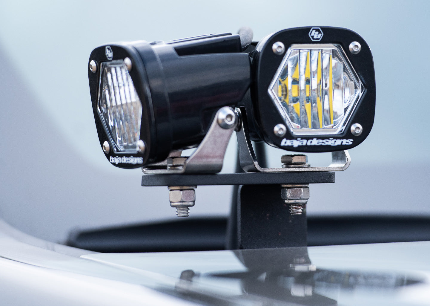 Relentless Off-Road - 05-15 Tacoma Hood Hinge Ditch Light Brackets