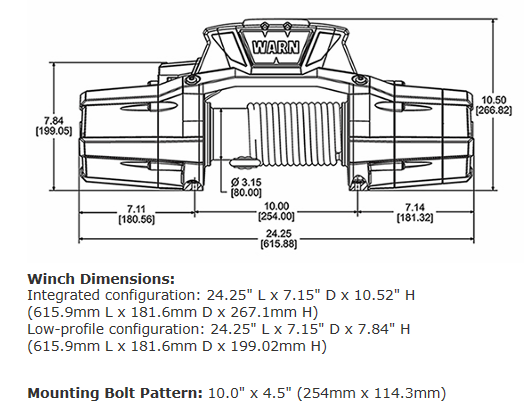WARN ZEON 10 PLATINUM WINCH - 92810 image 2
