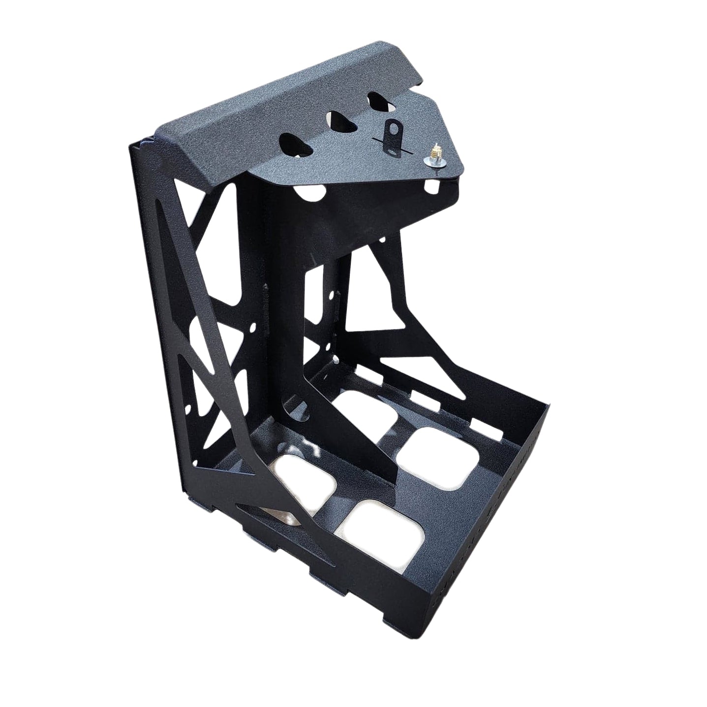 Dual Fuel Water Can Mount Fits Swing Out Bumpers by Chassis Unlimited Inc.