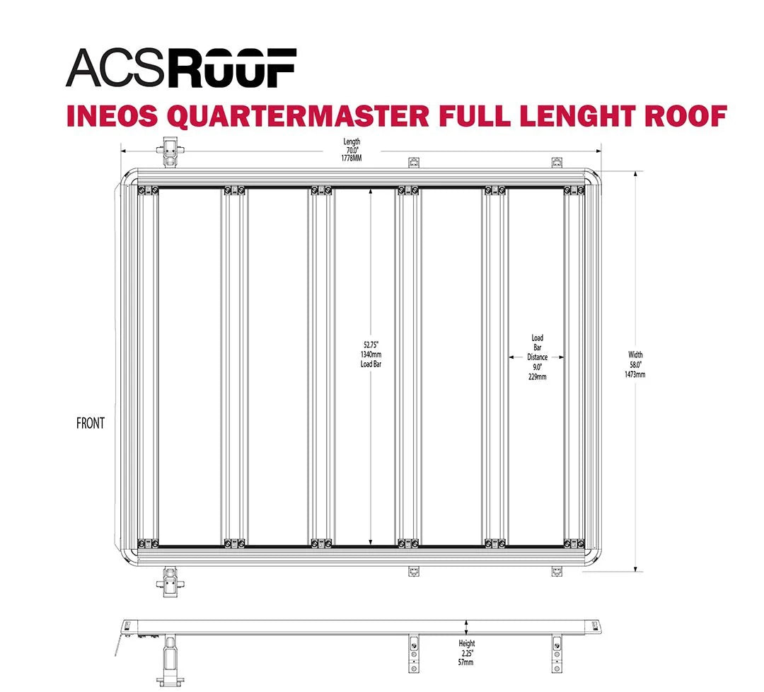 Leitner Designs | INEOS QUARTERMASTER - ACS ROOF FULL LENGTH RACK 2024+