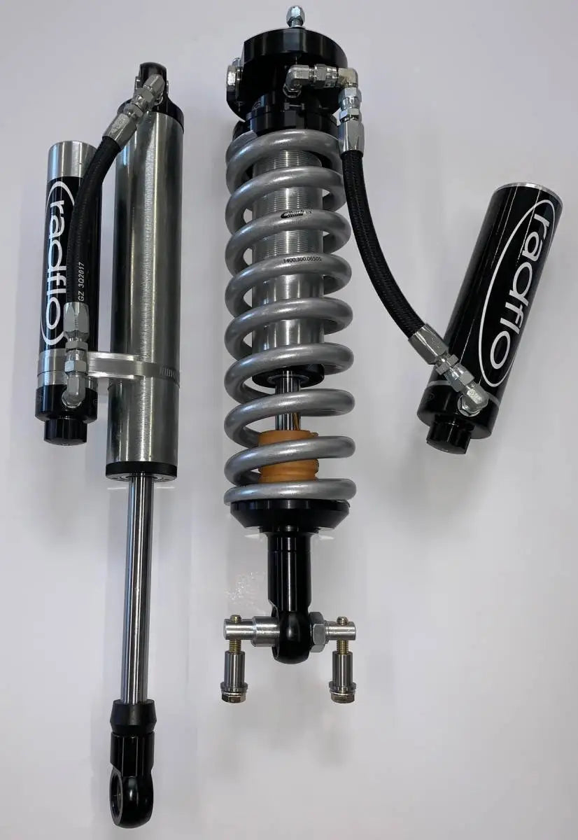 Radflo 2.5" Front Coilover Kit with Remote Reservoir and Compression Adjuster - 15-22 Colorado (Non ZR2) image 0