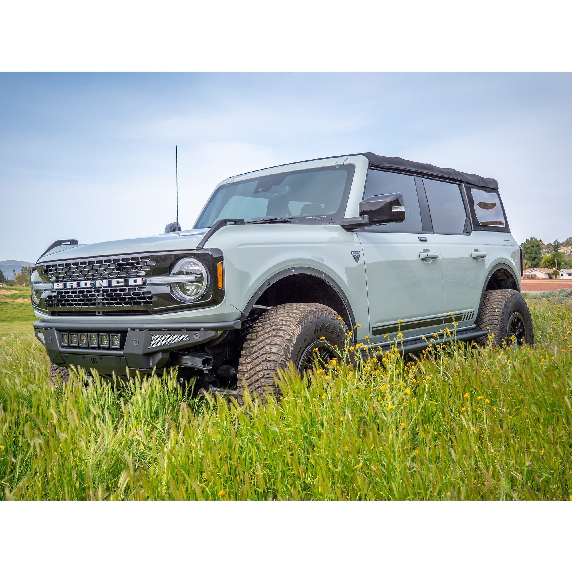 2021+ Ford Bronco Baja Tubular Front Bumper & Skid Plate - Turn Offroad