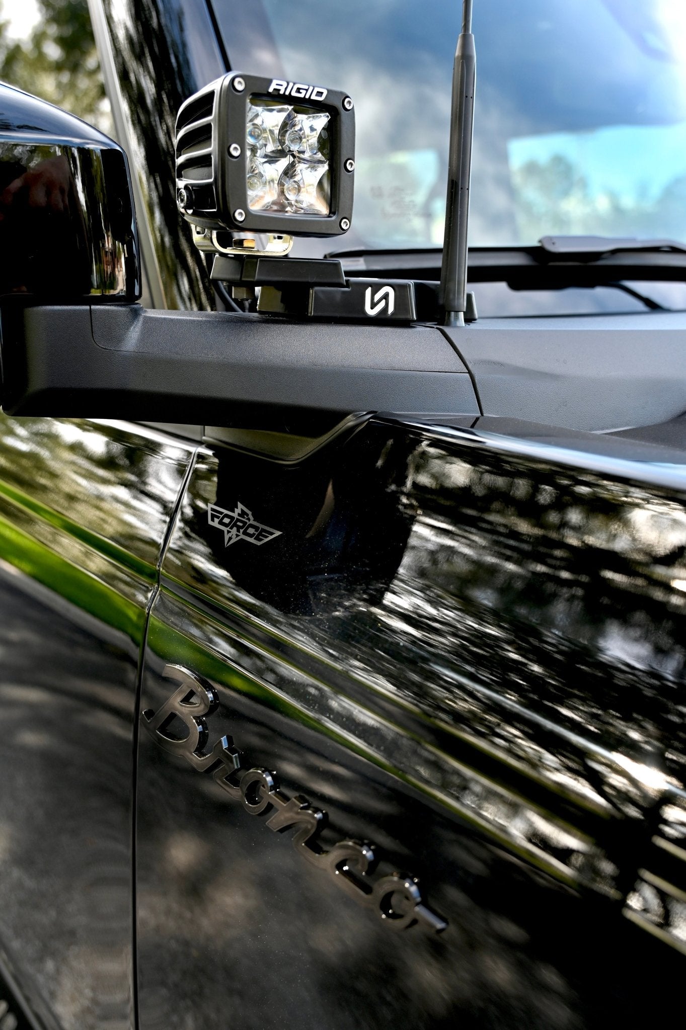 2021+ Ford Bronco Billet Mirror Light Mount (Pair) - Turn Offroad