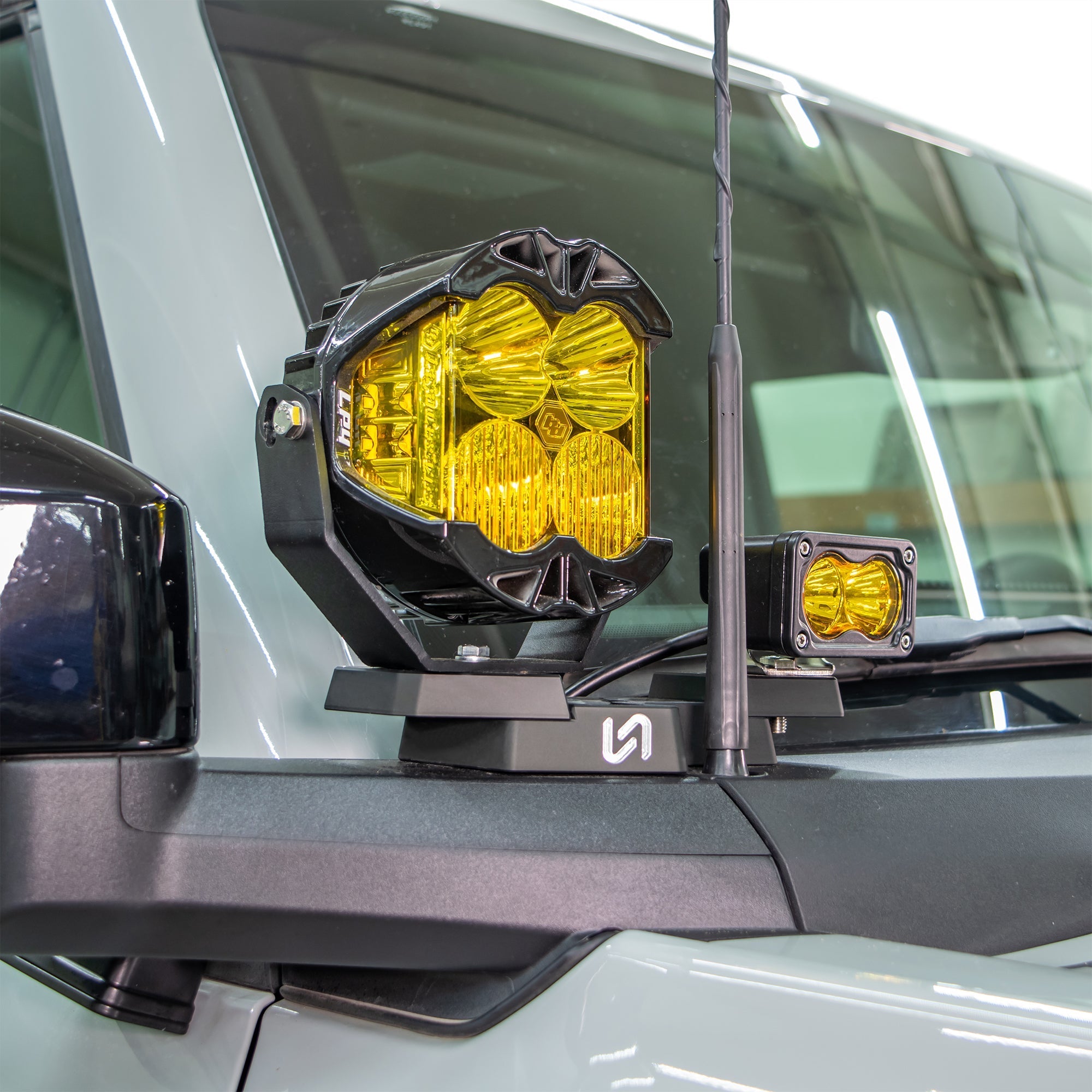 2021+ Ford Bronco Billet Mirror Light Mount (Pair) - Turn Offroad