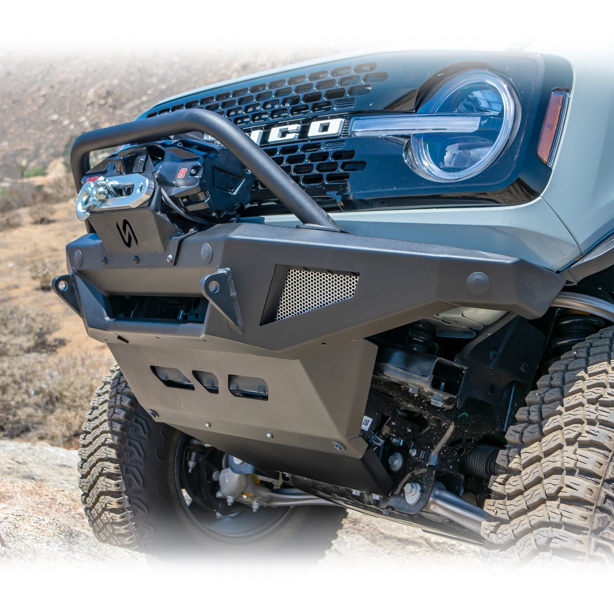 2021+ Ford Bronco Front Bumper Package | Bumper | Skid Plate | Winch Mount | Bull Bar - Turn Offroad