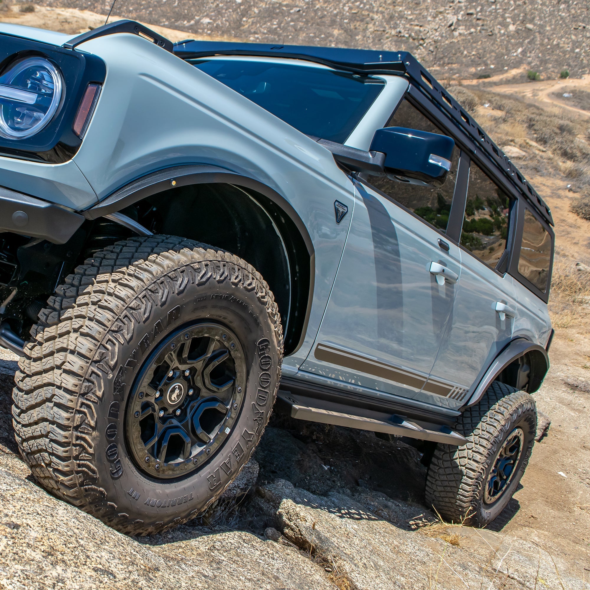 2021+ Ford Bronco Steel Fender Flares Kit w/ Marker Lights - Turn Offroad