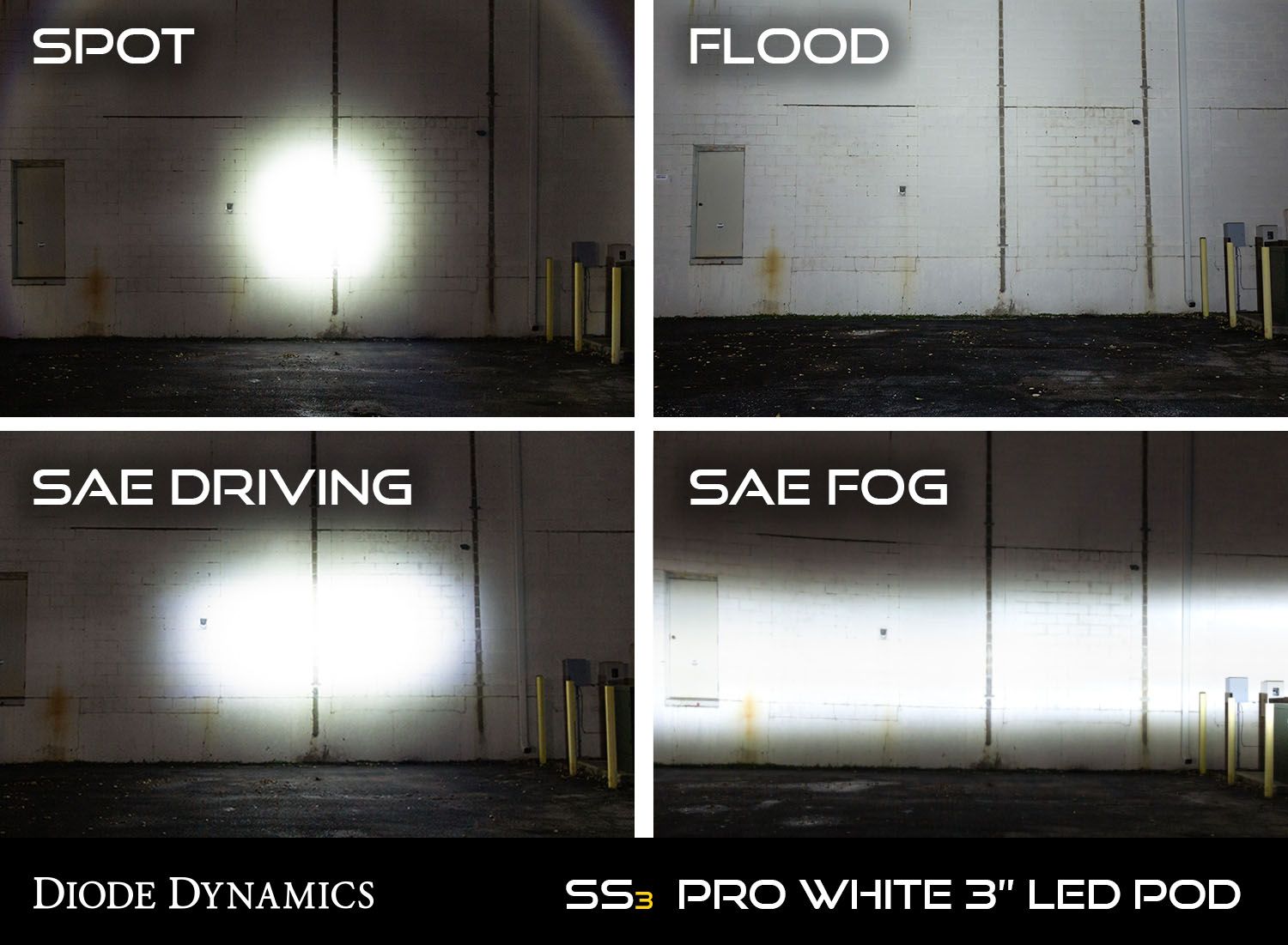 Stage Series 3" SAE/DOT White Pro Round LED Pod (pair)