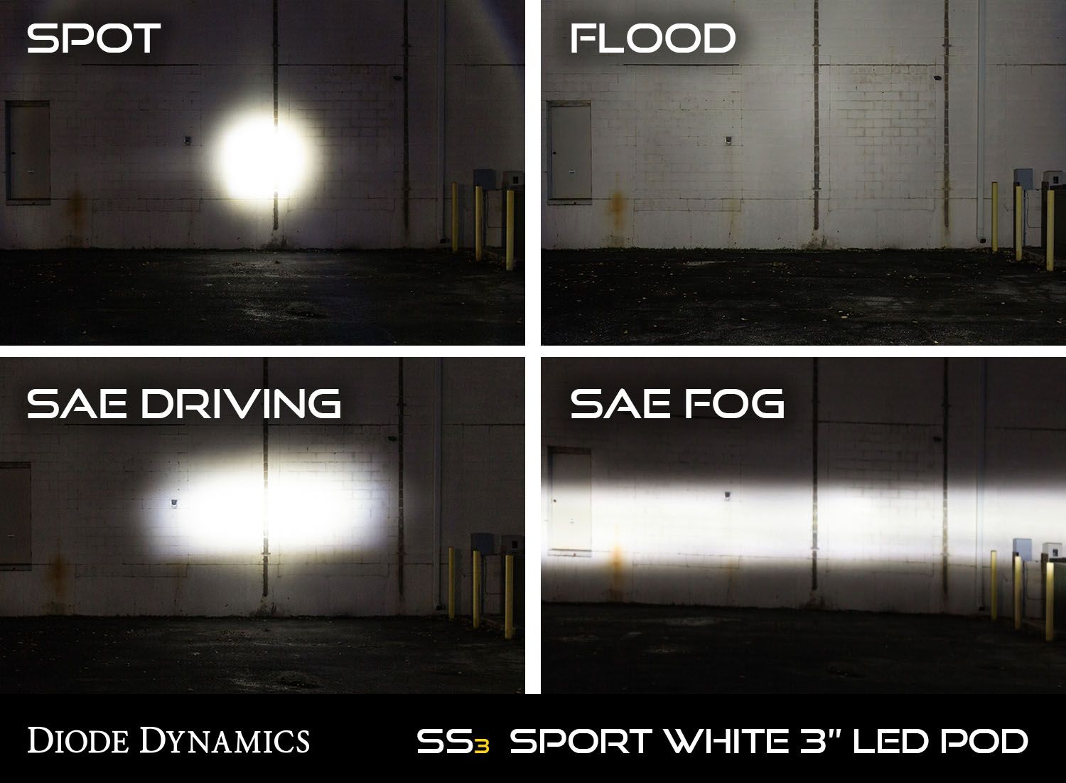 Stage Series 3" SAE/DOT Yellow Pro Round LED Pod (pair)