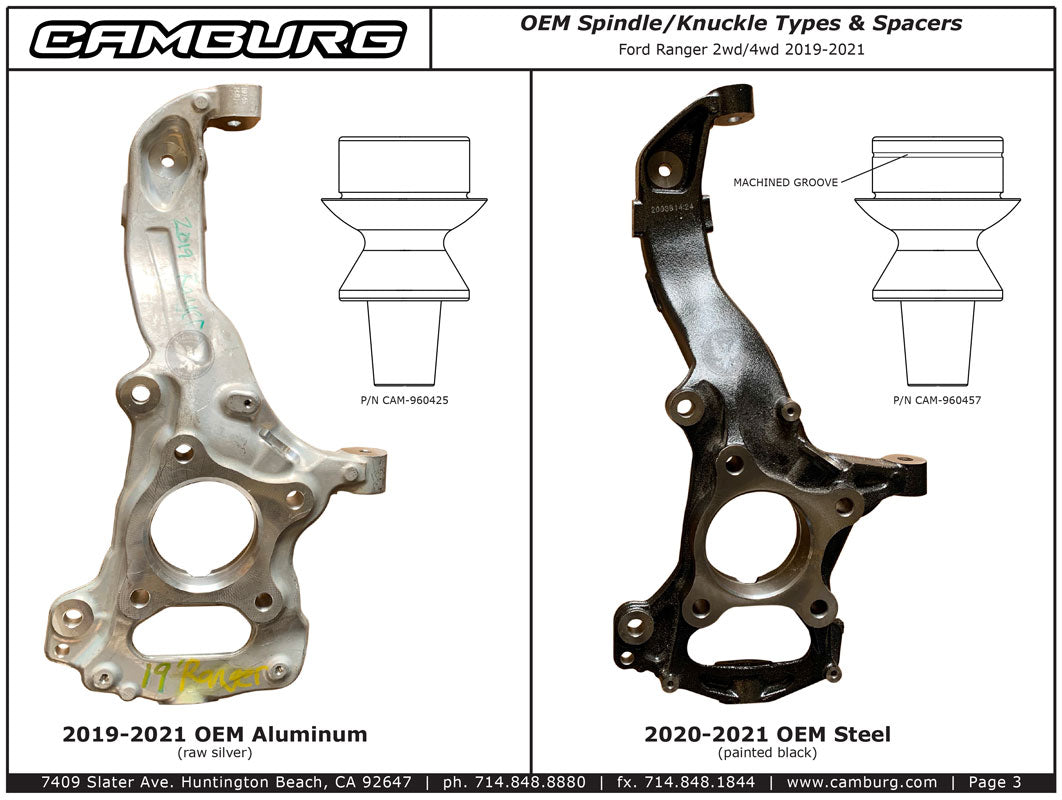 Camburg - 1.25 Performance Upper Arms | 19-24 Ranger