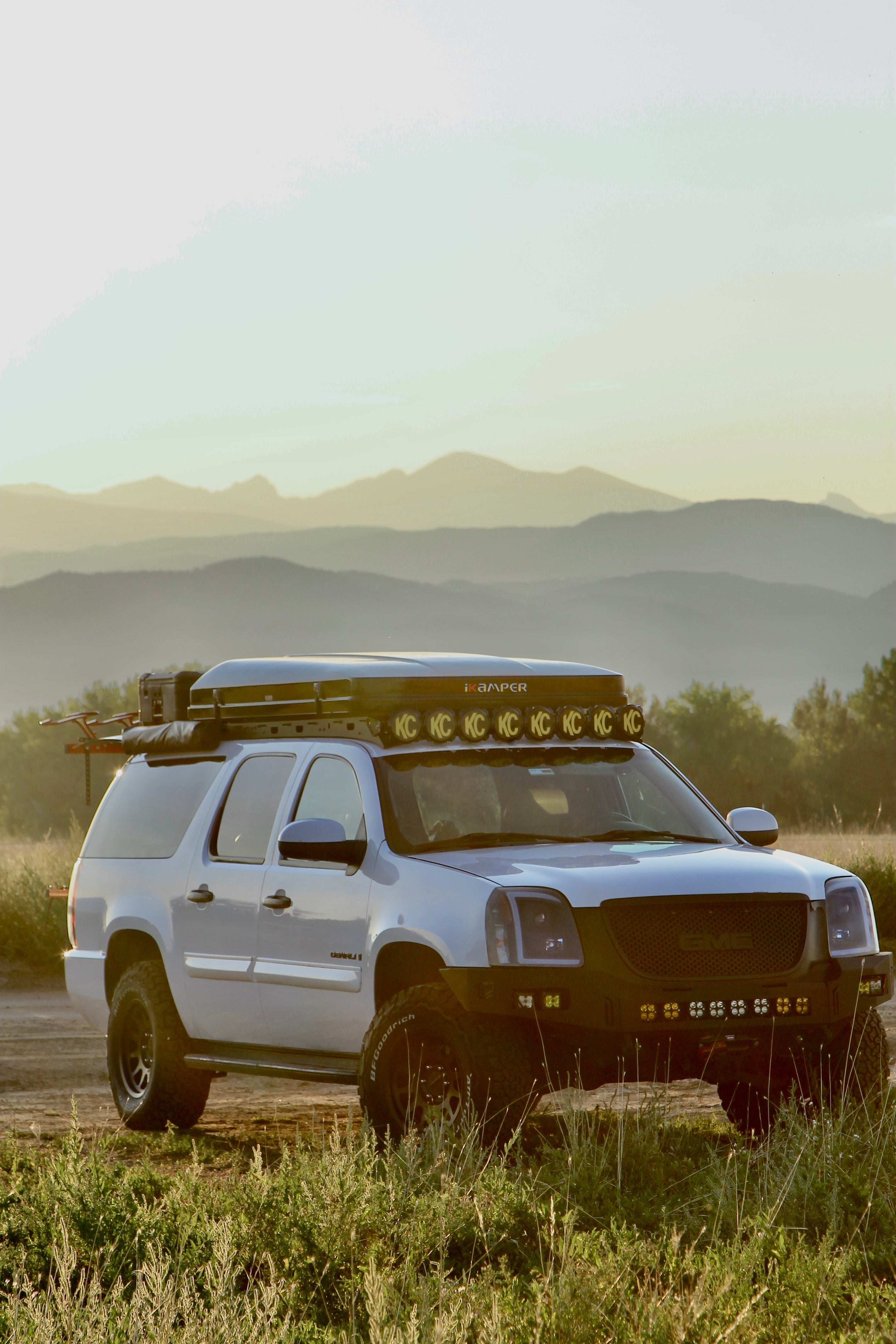 Baseline Overland Roof Rack KC Gravity Pro Light Bar iKamper