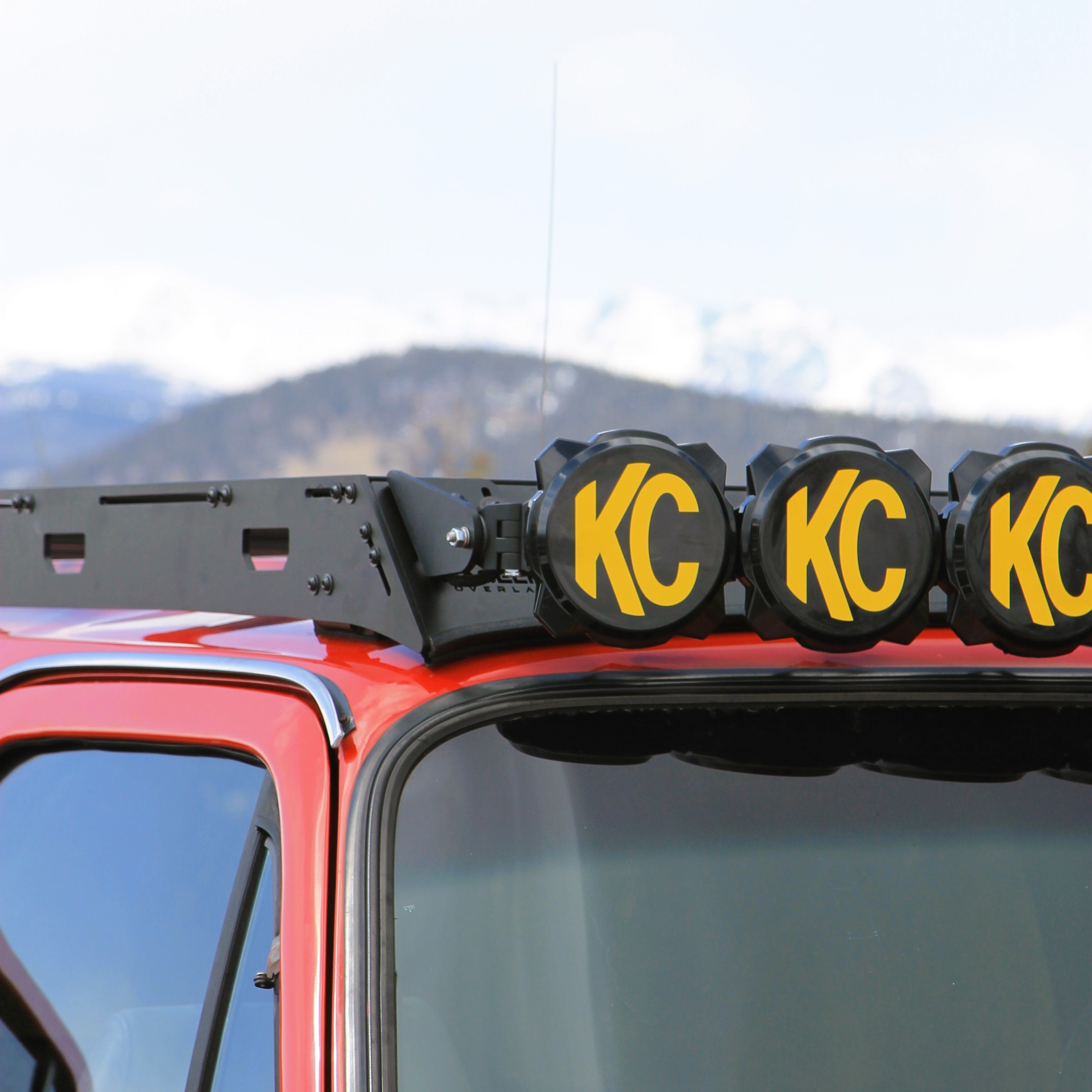 KC Hilites Gravity Pro Light Bar on Baseline Overland Roof Rack