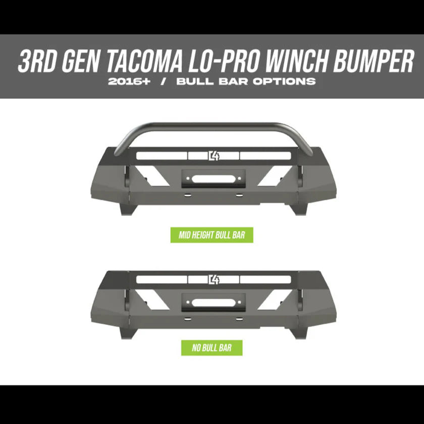 C4 Fabrication - Tacoma Front Lo-Pro Winch Bumper / 3rd Gen / 2016-2023
