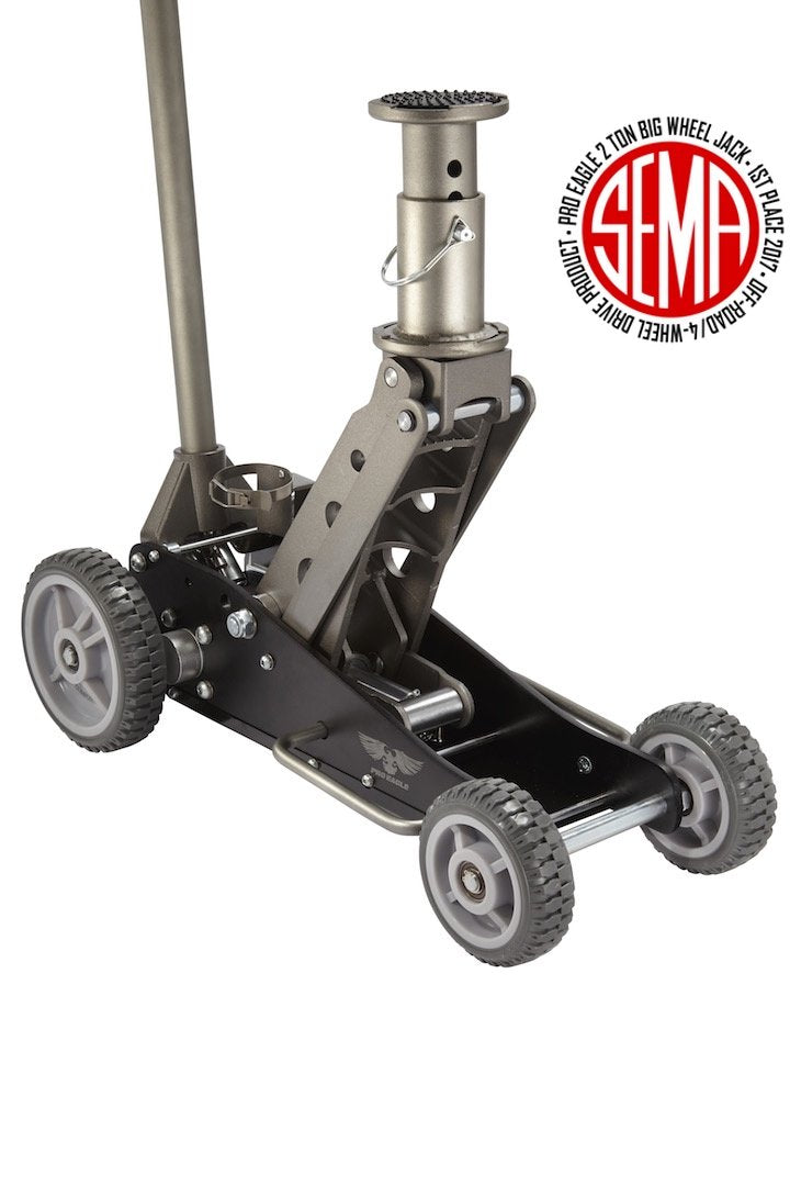 Pro-Eagle - 2 Ton Floor Jack, Big Wheel "The Beast"