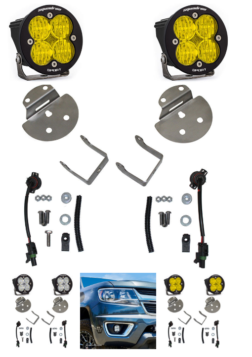 BAJA DESIGNS SQUADRON SPORT FOG POCKET KIT [15-19 COLORADO/CANYON] image 0