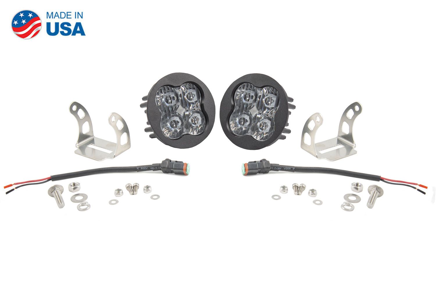 Stage Series 3" SAE/DOT White Sport Round LED Pod (pair)