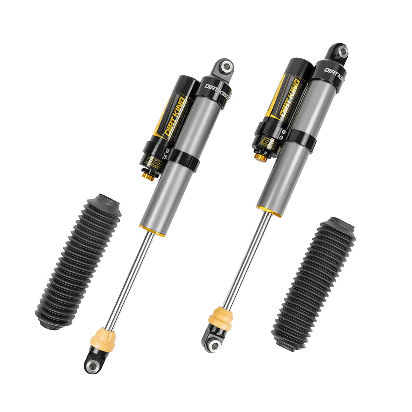2.5 Smooth Body Shocks | DCA Piggyback Reservoir - 19+ Silverado/Sierra 1500 | Dirt King