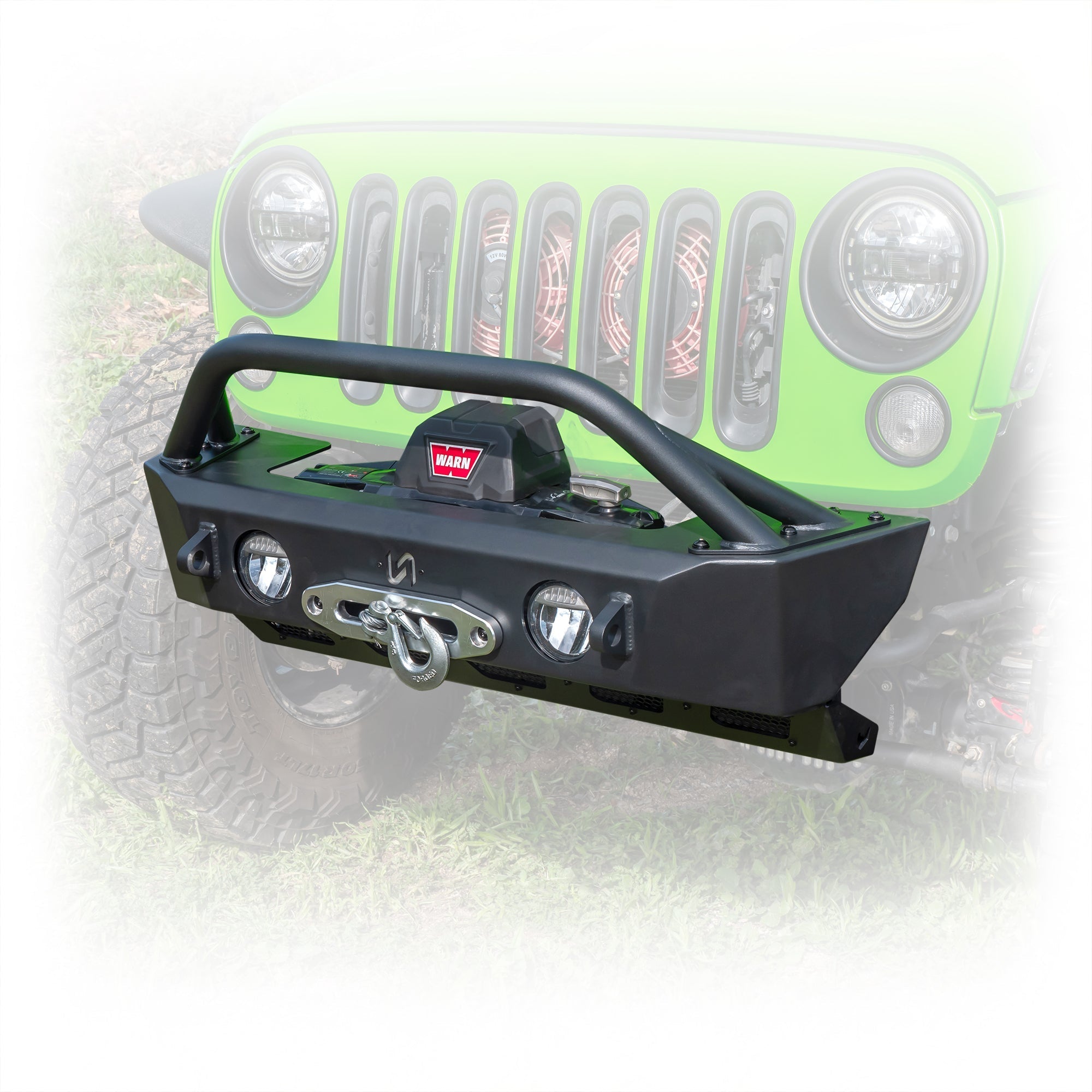 Jeep JK/JL/JT Front Bumper with Skid Plate & Recessed Winch Mount | 2007–2025 - Turn Offroad