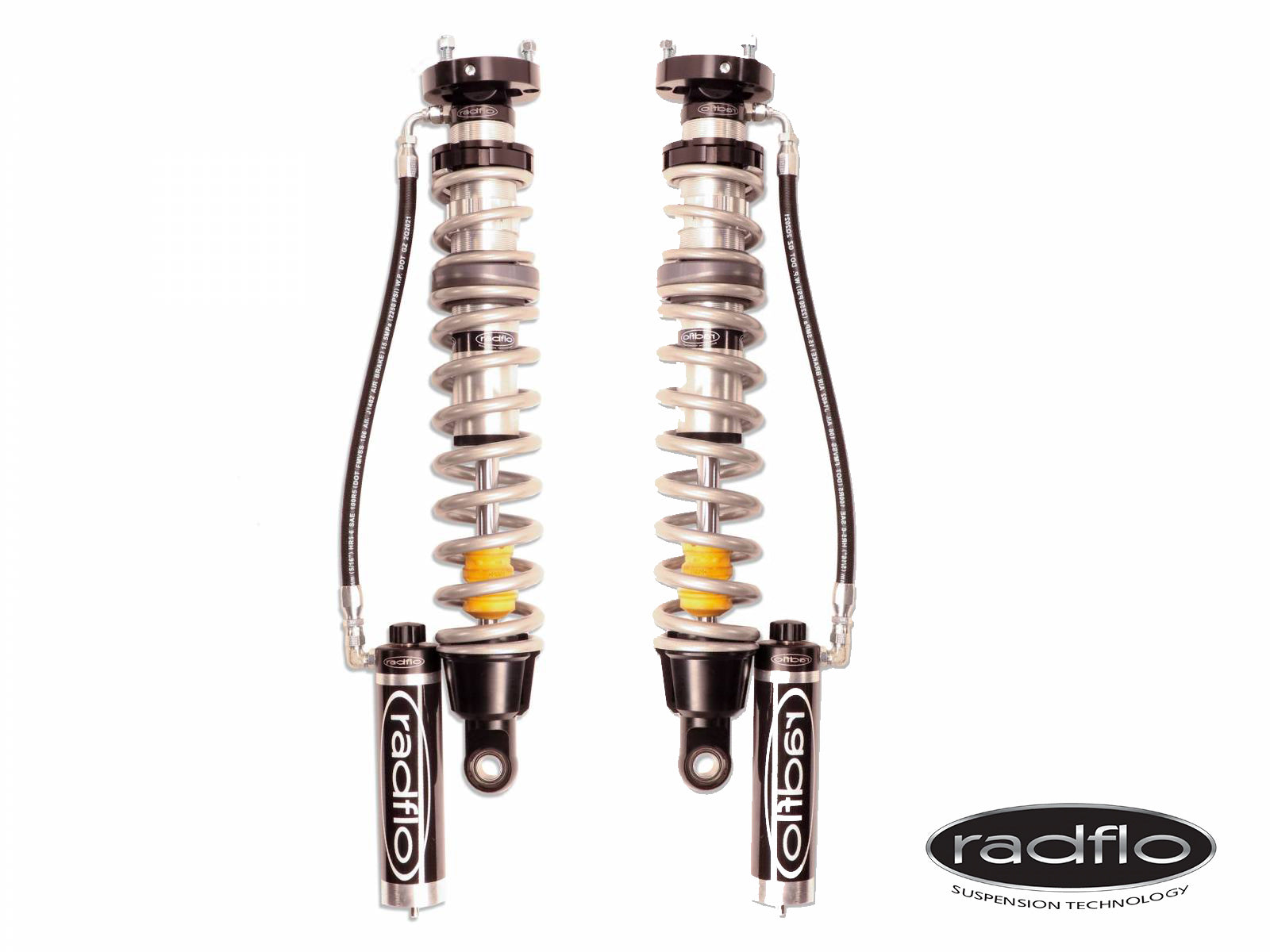 Radflo -  2.5" Diameter Rear Coil Overs with Remote Reservoirs | 21+ Ford Bronco