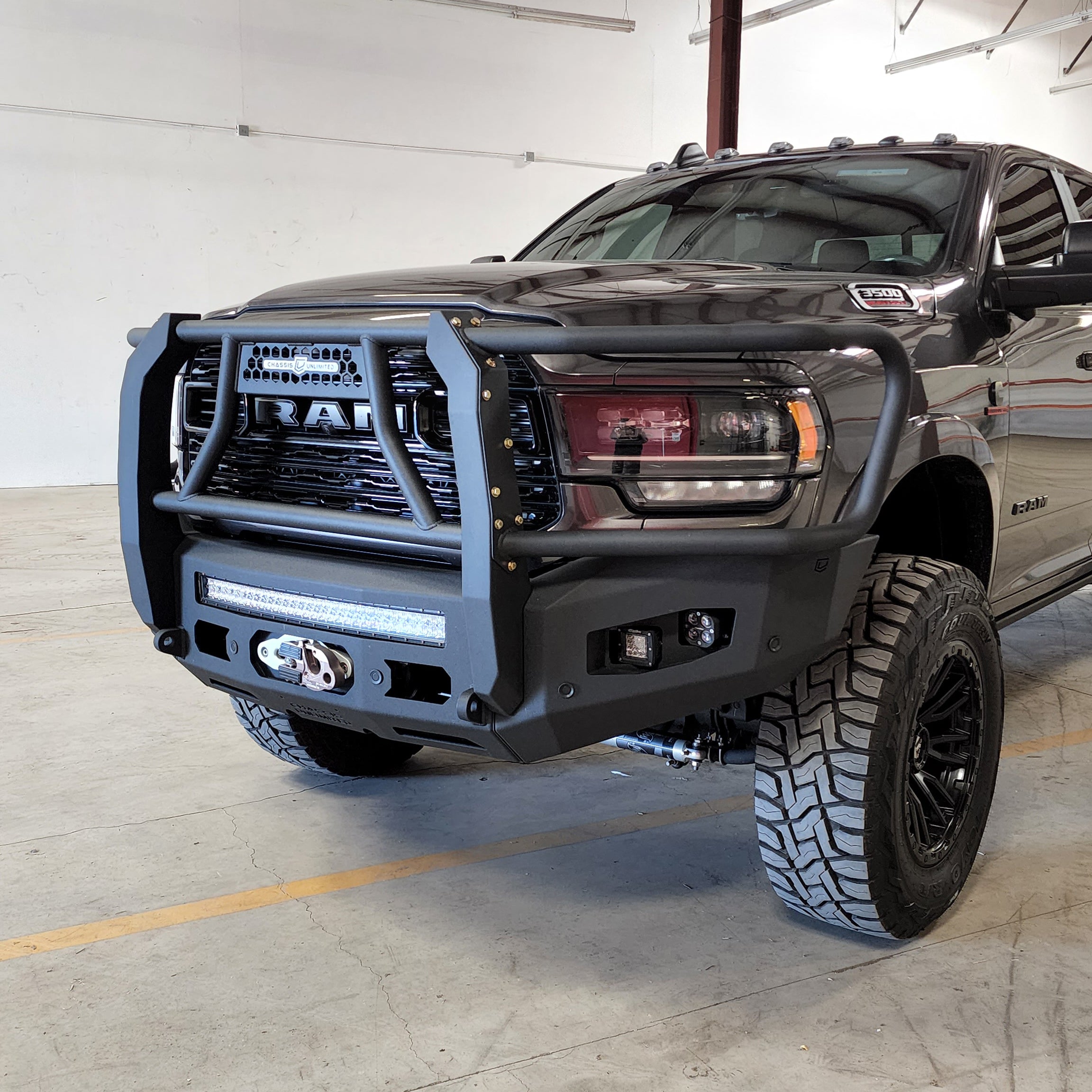 2019-2022 RAM 2500/3500 ATTITUDE FRONT WINCH BUMPER W/ GUARD Chassis Unlimited Inc. 