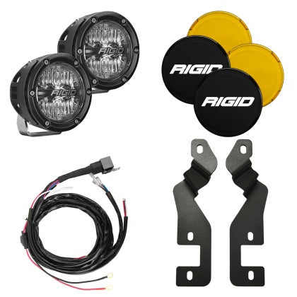 Rigid Industries - 2021 Ford Bronco A-Pillar Light Mount Kit (Incl. 4In 360-Series Drive)