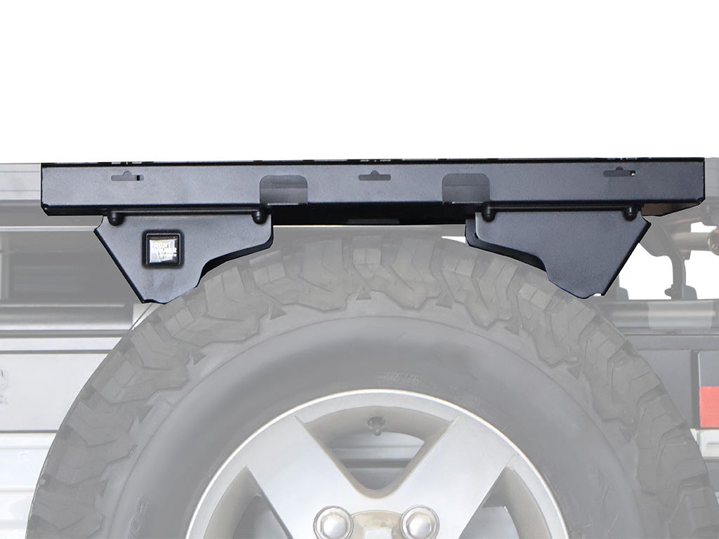 Spare wheel mounted shelf